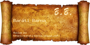 Baráti Barna névjegykártya